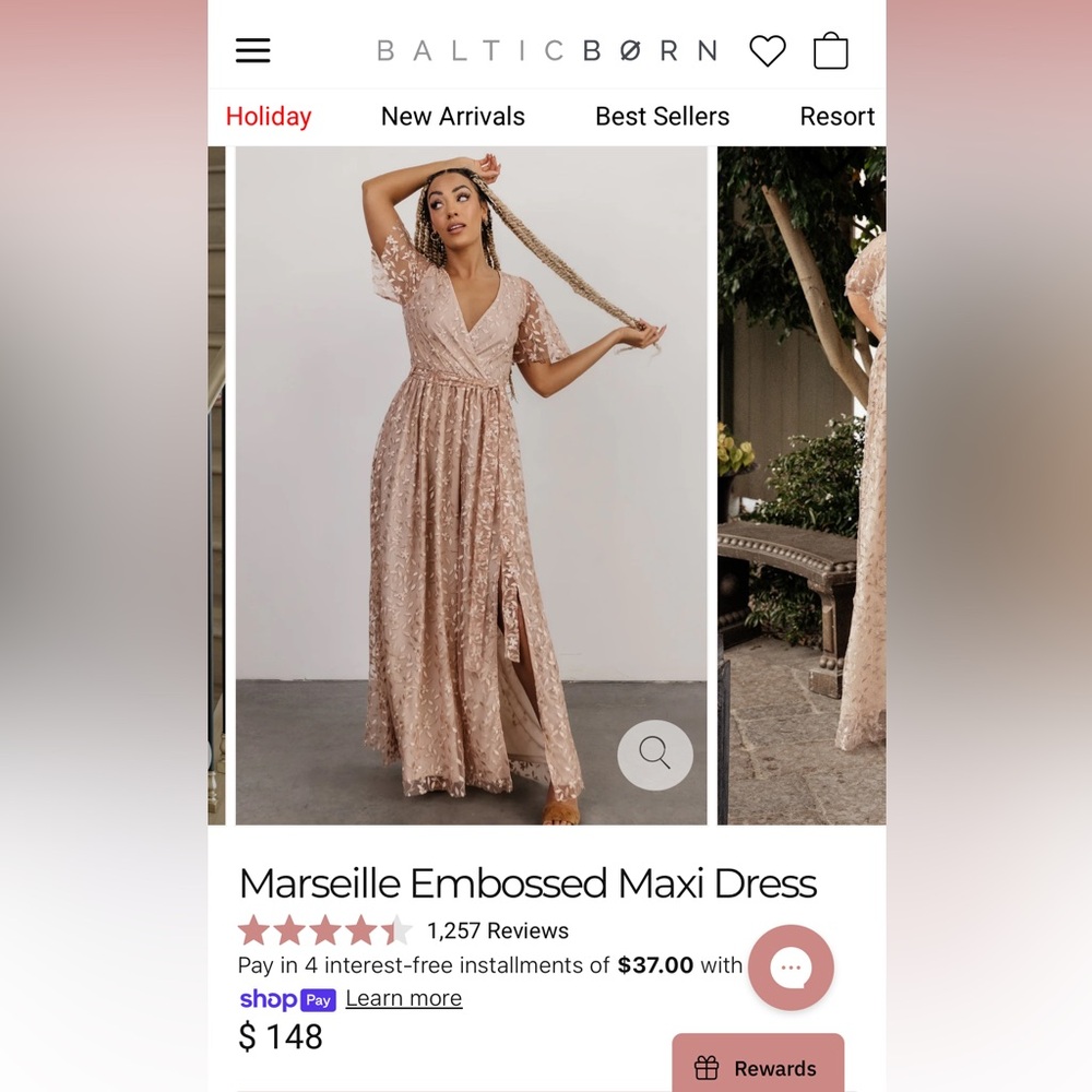 Baltic Born Marseille Embossed Maxi Dress